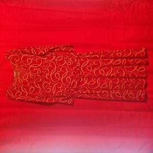 RED/WHITE LONDON STYLE DRESS